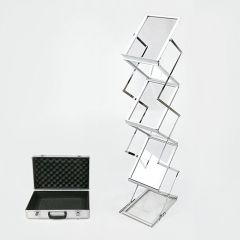Silver A4 Pro Brochure Stand with Flight Case