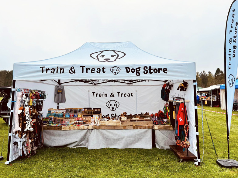Train & Treat Dog Store Printed Gazebo