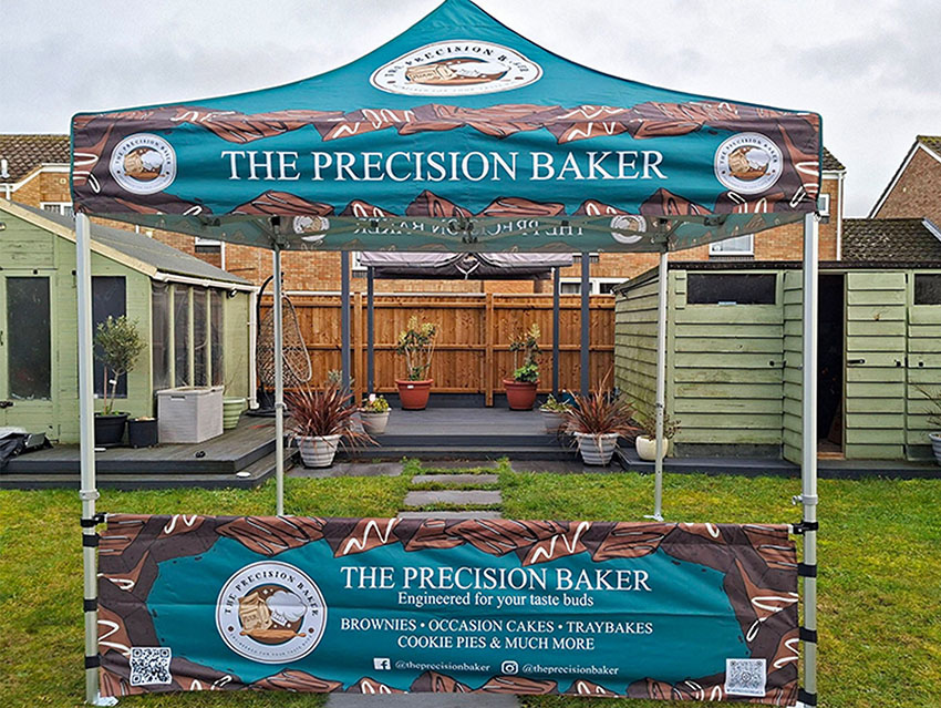 The Precision Baker Serve Up a Standout Market Display with a Custom Printed Gazebo
