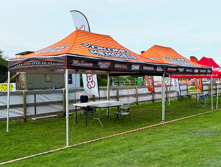 MB Models Create a Standout Trackside Setup with Custom Printed Gazebos