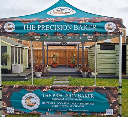 The Precision Baker Serve Up a Standout Market Display with a Custom Printed Gazebo