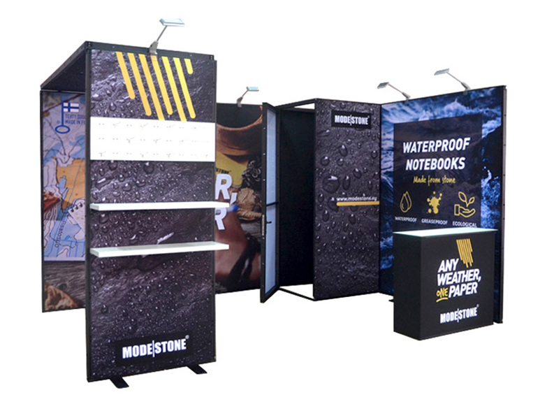 InstaLoc exhibition booth set-up InstaLoc exhibition booth set-up
