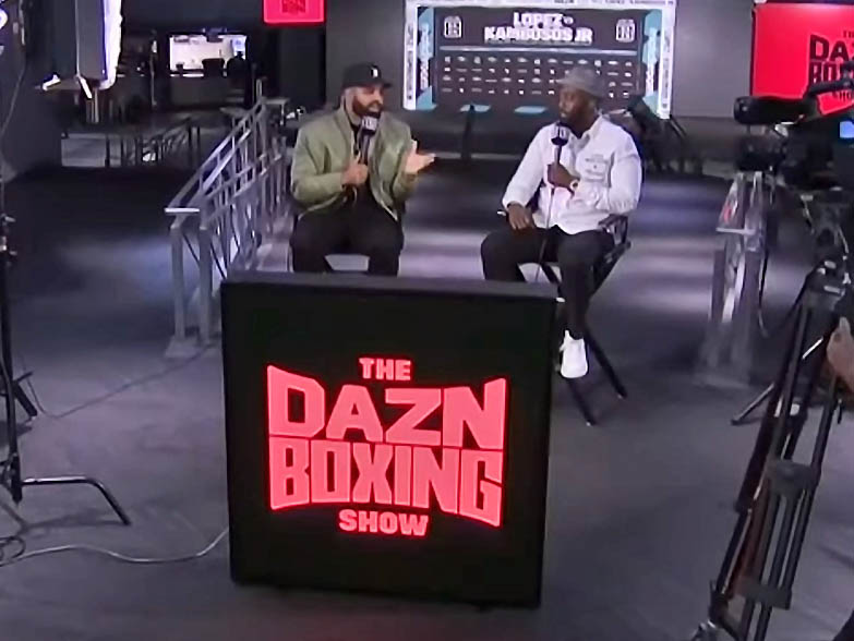 SEGO Lightbox Counter Lightbox counter being used on DAZN boxing TV channel