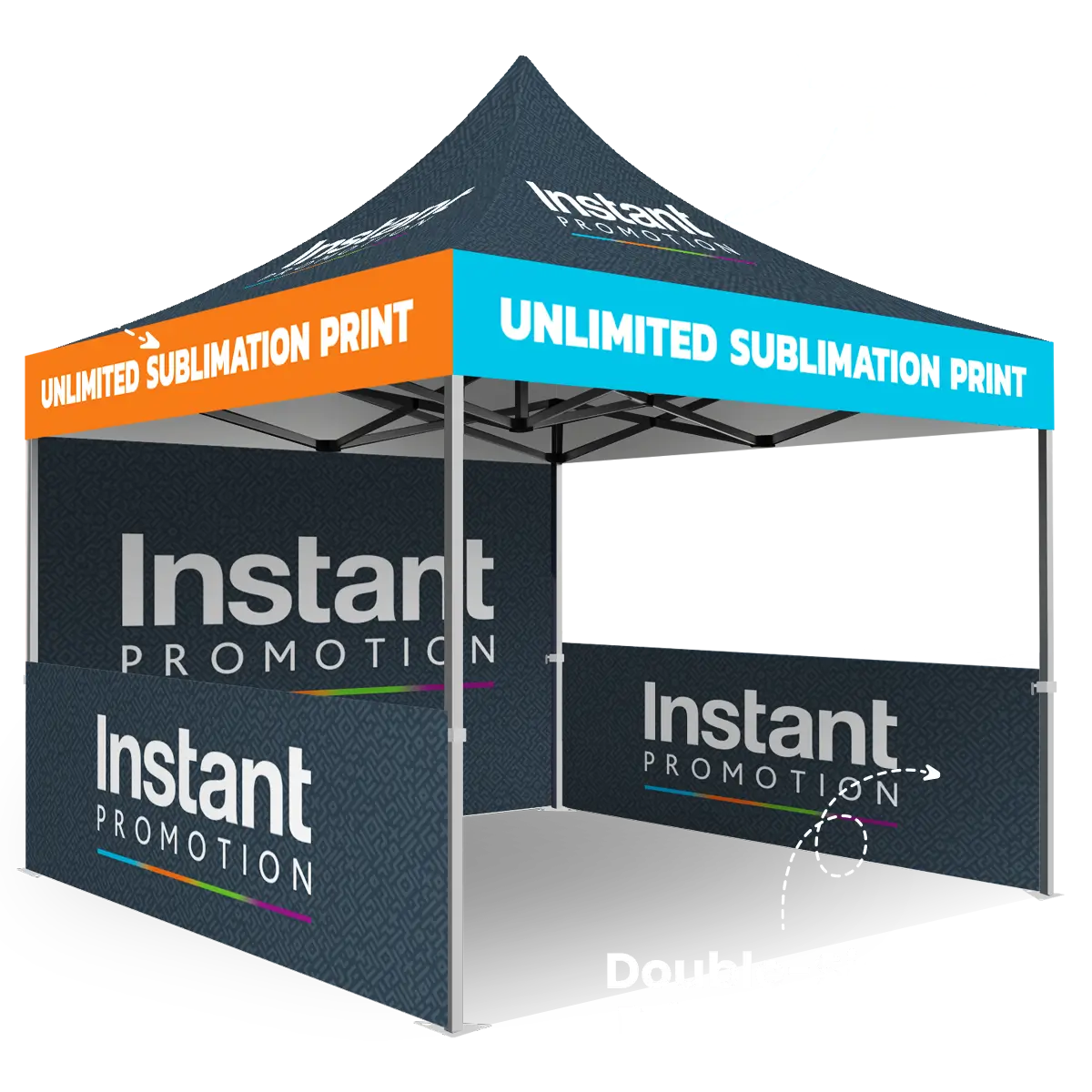 Custom printed tent design preview